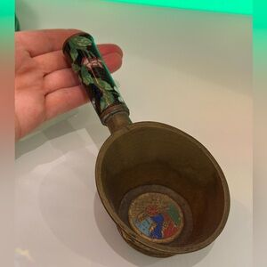 Vintage Brass Chinese Scoop Bowl
With Cloisonné Handle or best offer